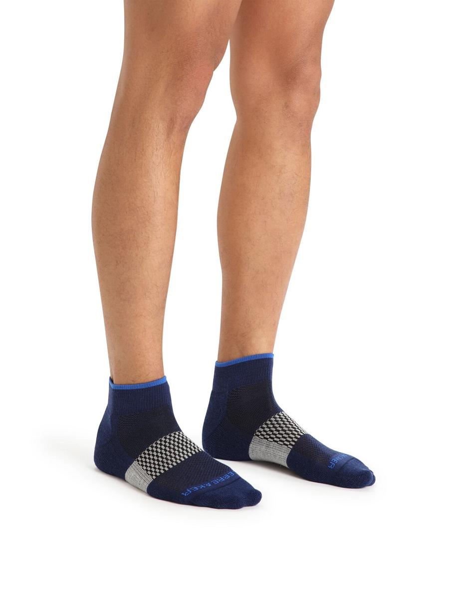 Men's Icebreaker Merino Multisport Light Mini Socks Royal Navy / Lazurite | CA 1917HAPK